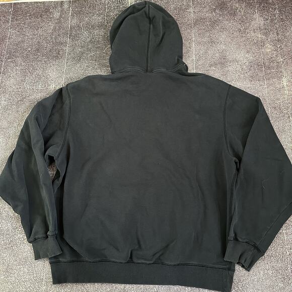 Mens Vintage Y2K Nike Black White Red Spell Out Hoodie Pullover Sweatshirt Sz XL - Picture 4 of 4